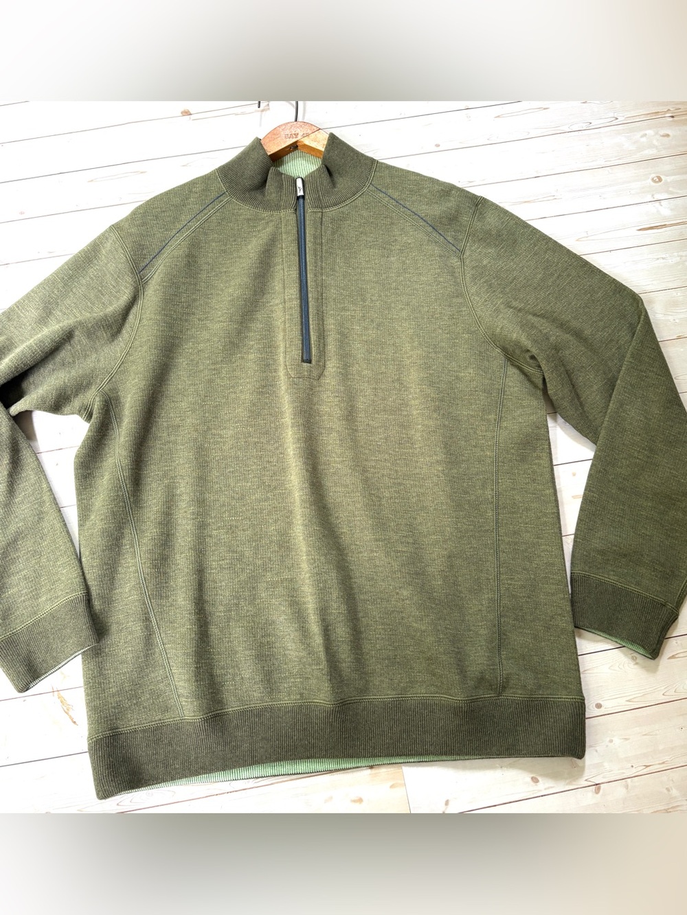 Tommy Bahama cotton 1/4 zip sweater